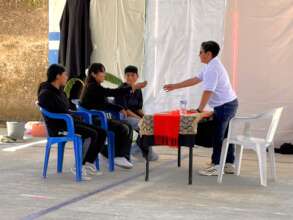 Young people representing community government