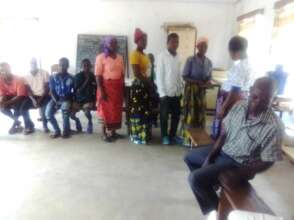 Secondary school students signing for fees