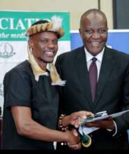 James Sakala accepting the 2023 ZMA Award
