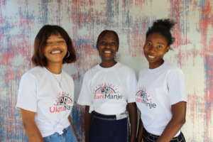 Youth volunteers on set of music video