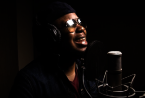 Behind the scenes in the recording studio