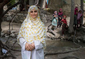 Marwa, an IRC mobile health counselor.