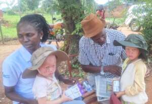 Children's skin assessment during Bugiri clinic