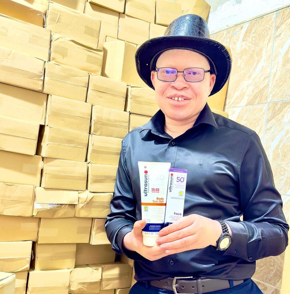 Peter of SNUPA with vital new sunscreen supplies