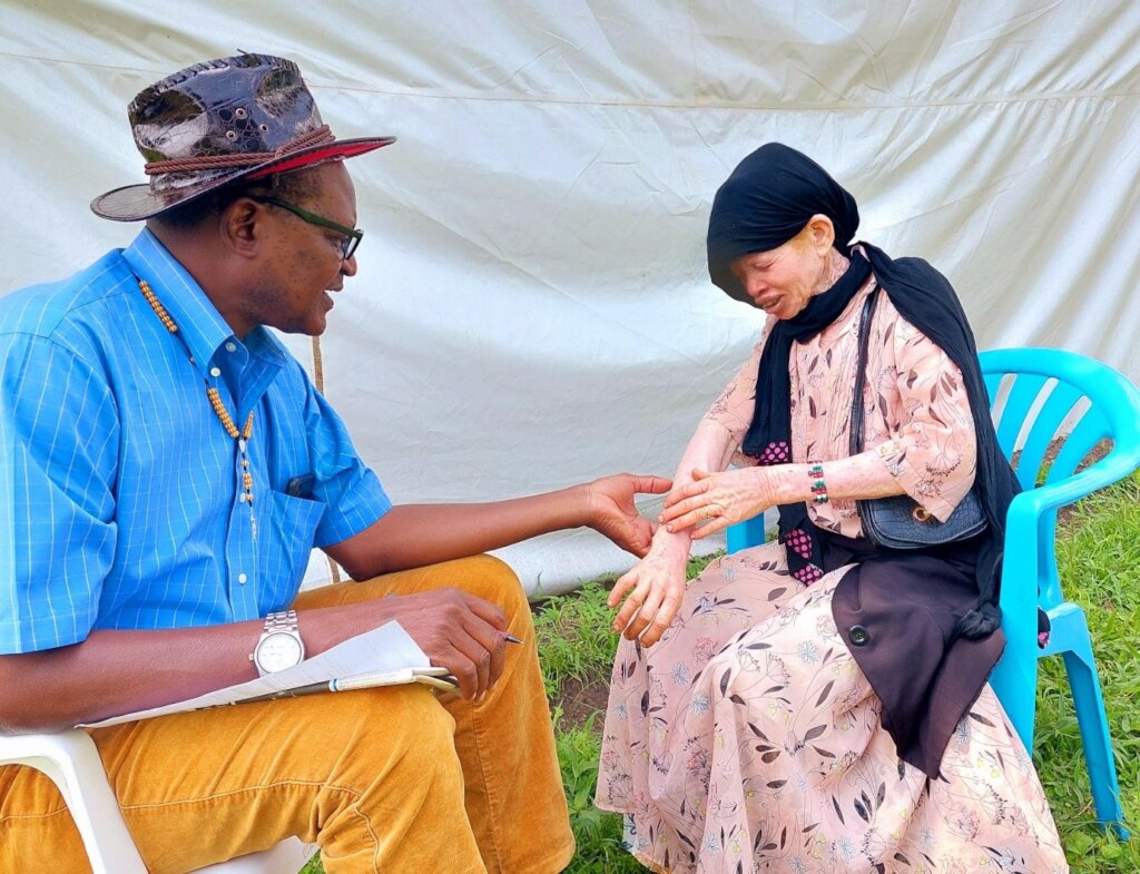 A woman's skin examination in Pallisa District