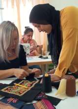 Training on the Tahriri Embroidery