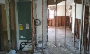 Flood wall damage