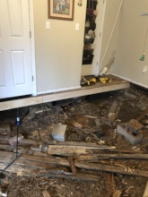 Flood flooring damage