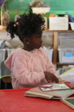 Deaf preschoolers learn to love books at Nzeve