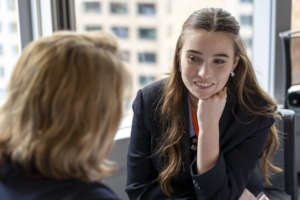 Gina (pictured) with her program mentor.