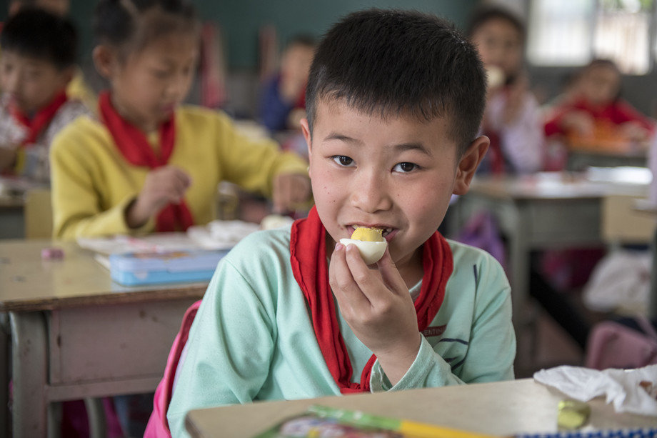 An egg a day for kids in rural China