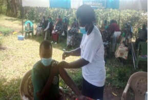 COVID-19 vaccination session at AgeWatch Africa