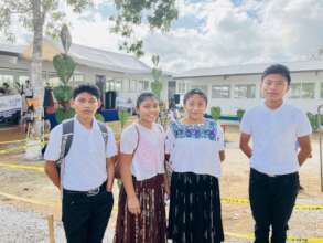 Basico Students in front of their new school!