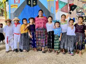 Miss Tati and her class on Independence Day