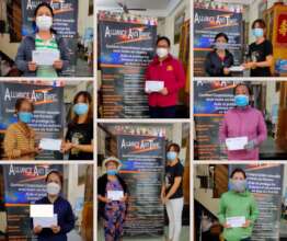 The beneficiaries received the monthly support