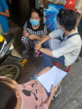 Our staff came to visit one of the families