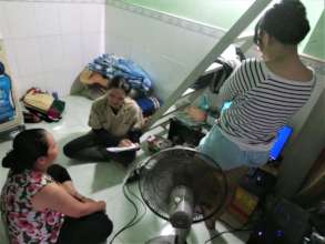 Monthly follow-up at a family's house