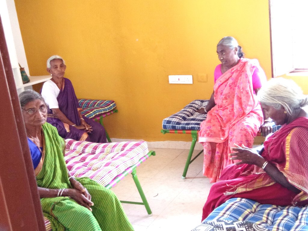 Support Cots and Beds for Oldage poor Woman