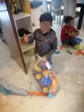 Children who lives in the welfare center having fu