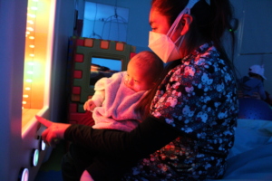 A baby experiences our Snoezelen Multisensory Room