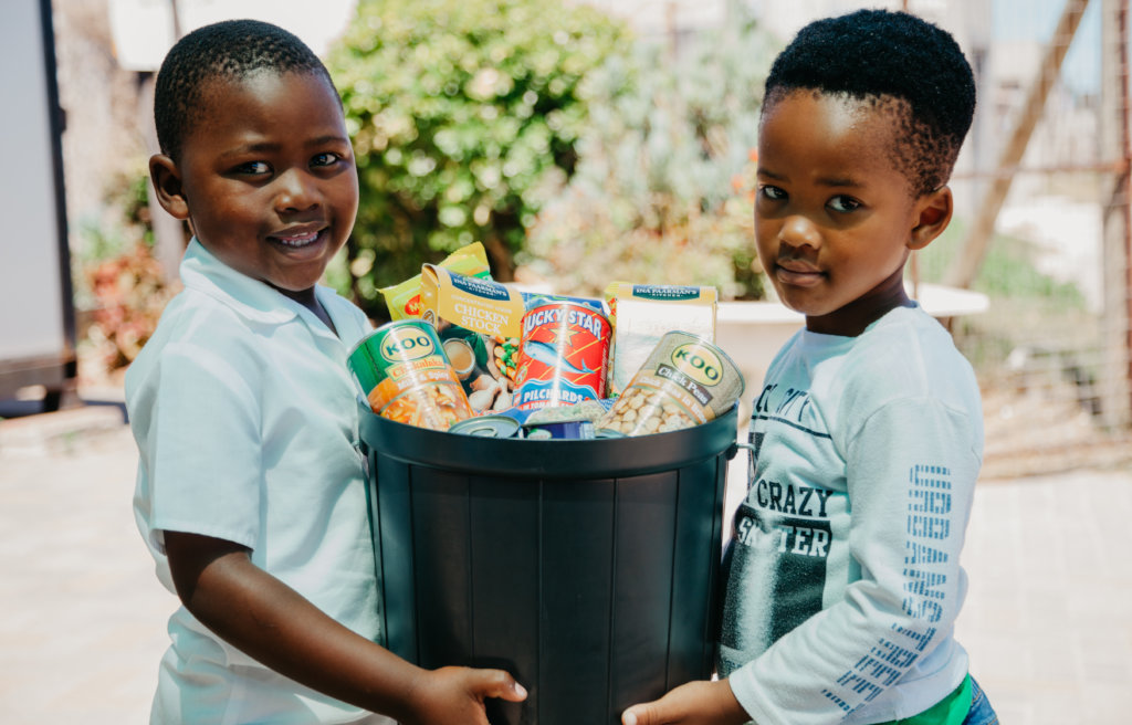 Provide grocery parcels to hungry African families