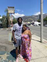 Mentor David with graduate Michelle
