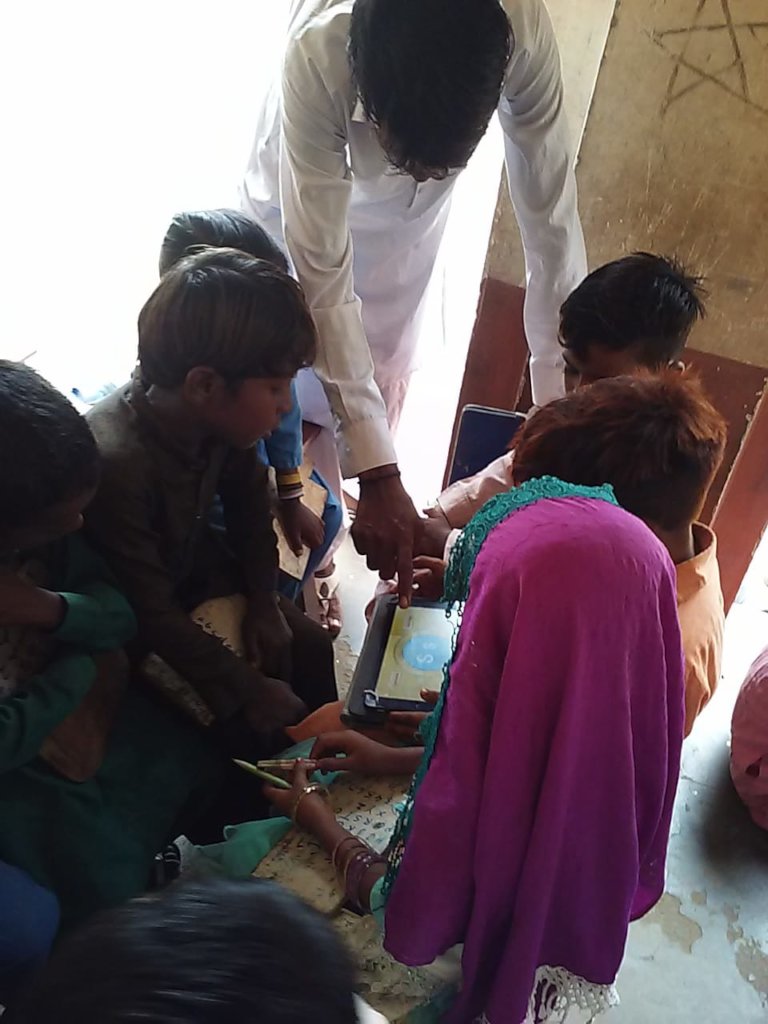 100 E-Learning Tabs aid to children in rural Sindh
