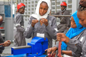 Students during a plumbing course session at MTTI