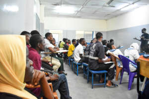 Trainees at an ICT workshop