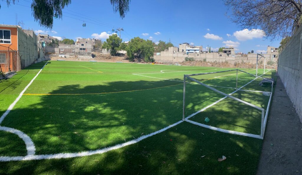 A Classroom and a Soccer Field in Iztapalapa, Mx.