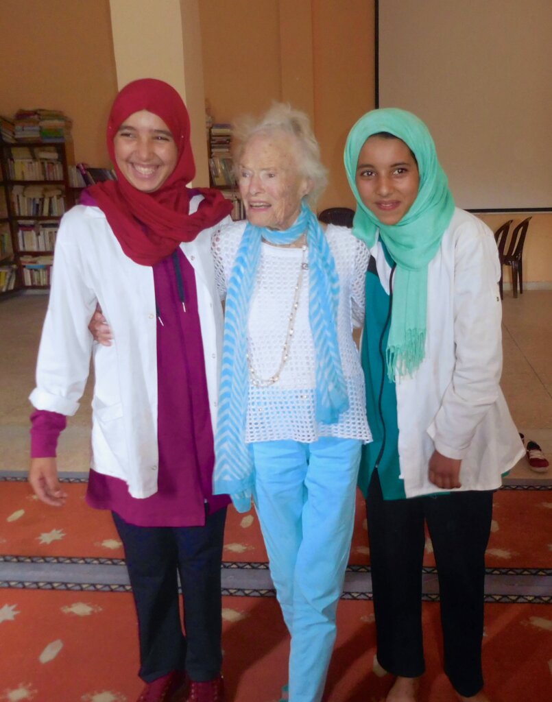 Eve Branson meeting Asni students in 2014