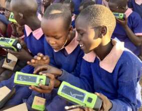Maasai girls in training with Fenix radio-lights