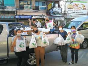 Bag distribution for Easter