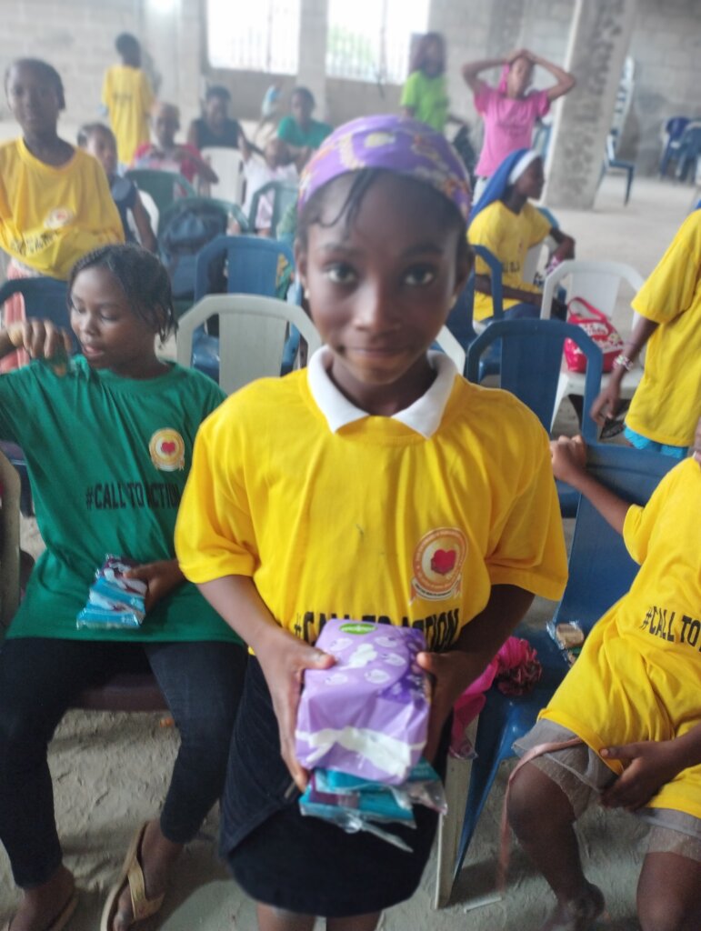 Menstrual health  to 500 damsels in Nigeria