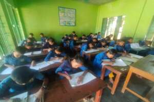 Students are Attending Annual Examination,2024
