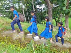 Regular Journey to School from a Remote Village