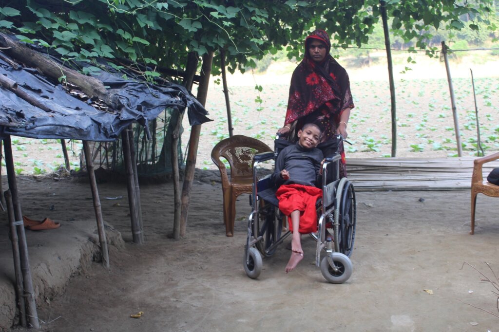 A children provided assistive device to move