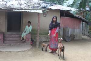 Our Student Taking Care of goat provided by DBD