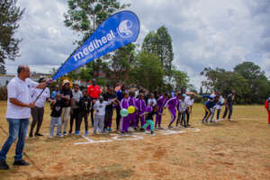 The Autism Awareness 5km run being flagged off