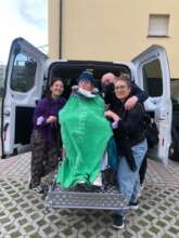 Carmela's first trip with the new minivan