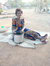 Women beneficiary of a clean cookstove