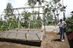 Bamboo A-frame structure