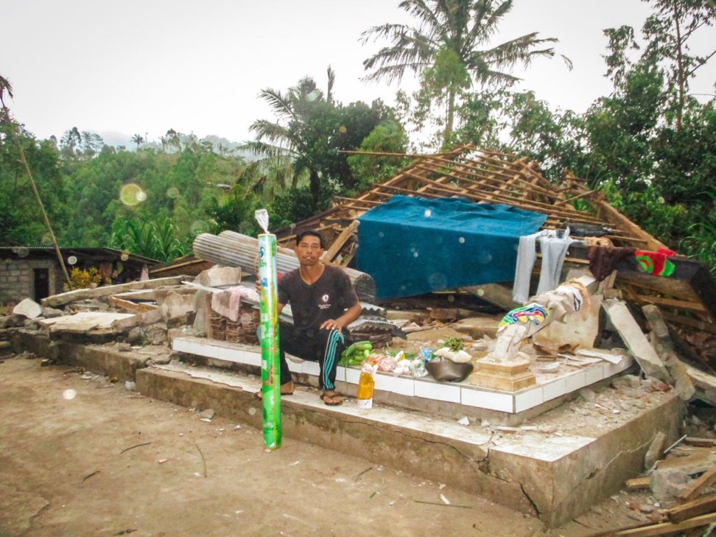 Shelters for 343 E Bali Earthquake Victim Families