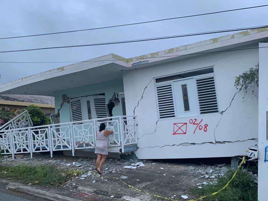 A homeowner viewing her leveled home in 2020