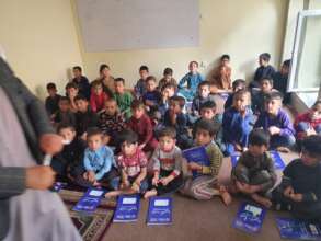 Children in a one room school in Kabul