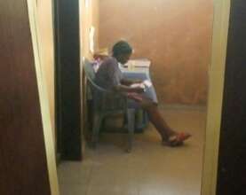 Our beneficiary at the specimen collection unit