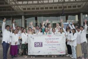 Staff greeting us at the Jaipur Airport