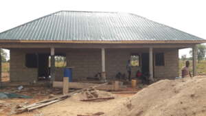 Front view of the 1st phase of the health facility