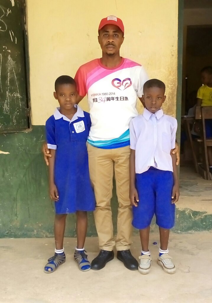 Our Project Leader with the children
