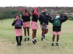 Happy girls with their DfG Kit